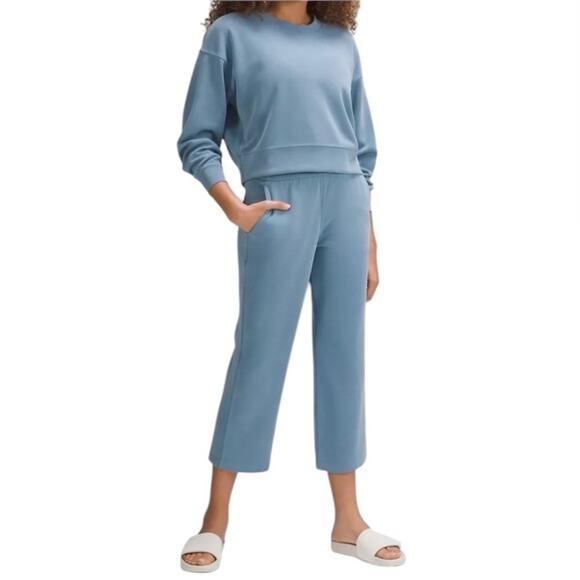 Lululemon Softstreme High Rise Straight Leg Crop utility blue athletic summer 4 - Picture 2 of 15